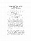 Research paper thumbnail of Learning problem solving skills from demonstration: an architectural approach