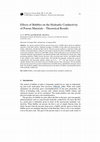 Research paper thumbnail of Effects of bubbles on the hydraulic conductivity of porous materials–Theoretical results