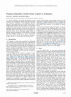 Research paper thumbnail of Frequency dependence of mud volcano response to earthquakes