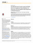 Research paper thumbnail of Pre-Altitude Serum Ferritin Levels and Daily Oral Iron Supplement Dose Mediate Iron Parameter and Hemoglobin Mass Responses to Altitude Exposure