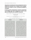 Research paper thumbnail of Algoritmo de estimación de la temperatura de la superficie terrestre con el MSG2: test y compa- ración con datos in situ y productos MODIS y LandSAF