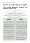 Research paper thumbnail of Obtención de la temperatura de la superficie terrestre a partir de la serie histórica LANDSAT