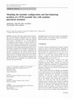 Research paper thumbnail of Modeling the machine configuration and line-balancing problem of a PCB assembly line with modular placement machines