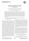 Research paper thumbnail of An Effective Algorithm for Analytical Computation of Flat Outputs Over the Weyl Algebra