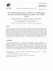 Research paper thumbnail of The formal characteristics of behaviour-temperament inventory (FCB-TI): Preliminary results of the Italian version