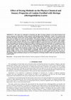 Research paper thumbnail of Effect of Drying Methods on the Physico-Chemical and Sensory Properties of Cookies Fortified with Moringa (Moringaolelfera) Leaves