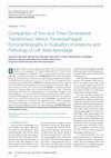 Research paper thumbnail of Comparison of Two and Three Dimensional Transthoracic Versus Transesophageal Echocardiography in Evaluation of Anatomy and Pathology of Left Atrial Apendage