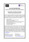 Research paper thumbnail of CALL FOR CONTRIBUTIONS Special Issue Psychology of Sexualities Review Bisexualities / Non-Binary Sexualities