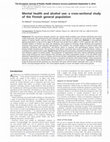 Research paper thumbnail of Mental health and alcohol use: a cross-sectional study of the Finnish general population