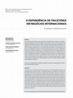 Research paper thumbnail of A dependência de trajetória em negócios internacionais