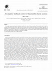 Research paper thumbnail of An adaptive feedback control of linearizable chaotic systems