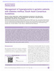 Research paper thumbnail of Management of hyperglycemia in geriatric patients with diabetes mellitus: South Asian consensus guidelines