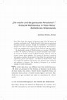 Research paper thumbnail of "Die wache und die geträumte Revolution". Kritische Weltliteratur in Peter Weiss´Ästhetik des Widerstands