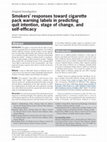 Research paper thumbnail of Smokers' responses toward cigarette pack warning labels in predicting quit intention, stage of change, and self-efficacy