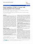 Research paper thumbnail of Down-regulation of CD81 in human cells producing HCV-E1/E2 retroVLPs