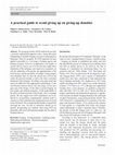 Research paper thumbnail of A practical guide to avoid giving up on giving-up densities