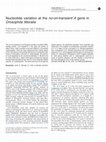 Research paper thumbnail of Nucleotide variation at the no-on-transient A gene in Drosophila littoralis