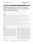 Research paper thumbnail of Suitable classification of mortars from ancient Roman and Renaissance frescoes using thermal analysis and chemometrics