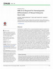 Research paper thumbnail of MiR-24 Is Required for Hematopoietic Differentiation of Mouse Embryonic Stem Cells