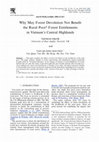 Research paper thumbnail of Why May Forest Devolution Not Benefit the Rural Poor? Forest Entitlements in Vietnam’s Central Highlands