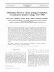 Research paper thumbnail of Chihuahua (Mexico) winter-spring precipitation reconstructed from tree-rings, 1647-1992