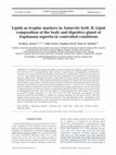 Research paper thumbnail of Lipids as trophic markers in Antarctic krill. II. Lipid composition of the body and digestive gland of Euphausia superba in controlled conditions