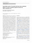 Research paper thumbnail of Insecticidal activity of essential oils from native medicinal plants of Central Argentina against the house fly, Musca domestica (L.)