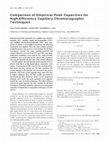 Research paper thumbnail of Comparison of Empirical Peak Capacities for High-Efficiency Capillary Chromatographic Techniques