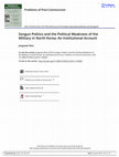 Research paper thumbnail of Songun Politics and the Political Weakness of the Military in North Korea: An Institutional Account (Problems of Post-Communism, 2016)