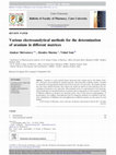 Research paper thumbnail of Various electroanalytical methods for the determination of uranium in different matrices