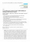 Research paper thumbnail of A Cost-Effectiveness Analysis of India’s 2008 Prohibition of Smoking in Public Places in Gujarat