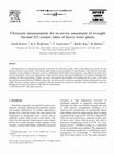 Research paper thumbnail of Ultrasonic measurements for in-service assessment of wrought Inconel 625 cracker tubes of heavy water plants