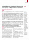 Research paper thumbnail of Caseload midwifery care versus standard maternity care for women of any risk: M@NGO, a randomised controlled trial