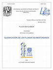 Research paper thumbnail of CLASIFICACIÓN DE LOS FLUIDOS NO-NEWTONIANOS