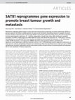 Research paper thumbnail of SATB1 reprogrammes gene expression to promote breast tumour growth and metastasis