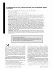 Research paper thumbnail of A comparison of the effect of different occlusal forms in mandibular implant overdentures