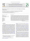 Research paper thumbnail of Physiological responses to Cd and Zn in two Cd/Zn hyperaccumulating Thlaspi species