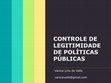 Research paper thumbnail of CONTROLE DE LEGITIMIDADE DE POLÍTICAS PÚBLICAS