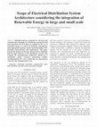 Research paper thumbnail of Scope of electrical distribution system architecture considering the integration of renewable energy in large and small scale