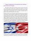 Research paper thumbnail of L'impact régional de la normalisation des relations entre Israel et la Turquie