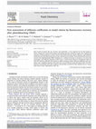 Research paper thumbnail of First assessment of diffusion coefficients in model cheese by fluorescence recovery after photobleaching (FRAP)