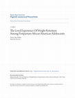 Research paper thumbnail of The Lived Experience Of Weight Retention Among Postpartum African American Adolescents