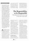 Research paper thumbnail of 2014: The Responsibility to Be Responsible. Über Verantwortung und Außenpolitik [The Responsibility to Be Responsible. On Responsibility and Foreign Policy]