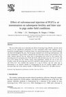 Research paper thumbnail of Effect of vulvomucosal injection of PGF2 α at insemination on subsequent fertility and litter size in pigs under field conditions