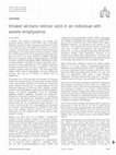 Research paper thumbnail of Inhaled all-trans retinoic acid in an individual with severe emphysema