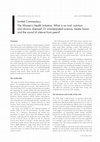 Research paper thumbnail of The Women's Health Initiative. What is on trial: nutrition and chronic disease? Or misinterpreted science, media havoc and the sound of silence from peers?