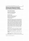 Research paper thumbnail of Influence of mood states, group discussion, and interpersonal comparison on change in decision-making and information processing