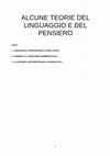 Research paper thumbnail of ALCUNE TEORIE DEL LINGUAGGIO E DEL PENSIERO