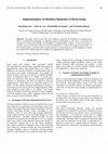 Research paper thumbnail of Implementation of Wireless Networks in Rural Areas