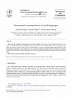 Research paper thumbnail of Incremental recomputation in local languages